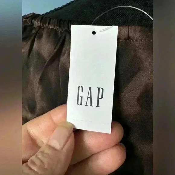 NWT Gap Leopard Brown Satin Square Neck Top ~ Large 🐆 - Picture 9 of 10